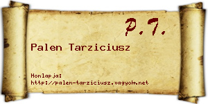 Palen Tarziciusz névjegykártya